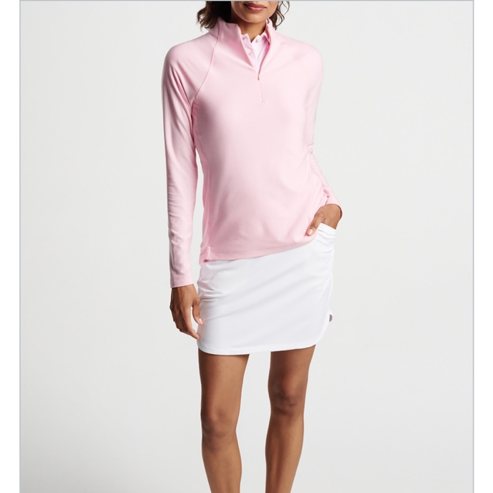 Peter Millar Women's Mélange Raglan-Sleeve Perth Layer in Palmer Pink, Large - Picture 10 of 10